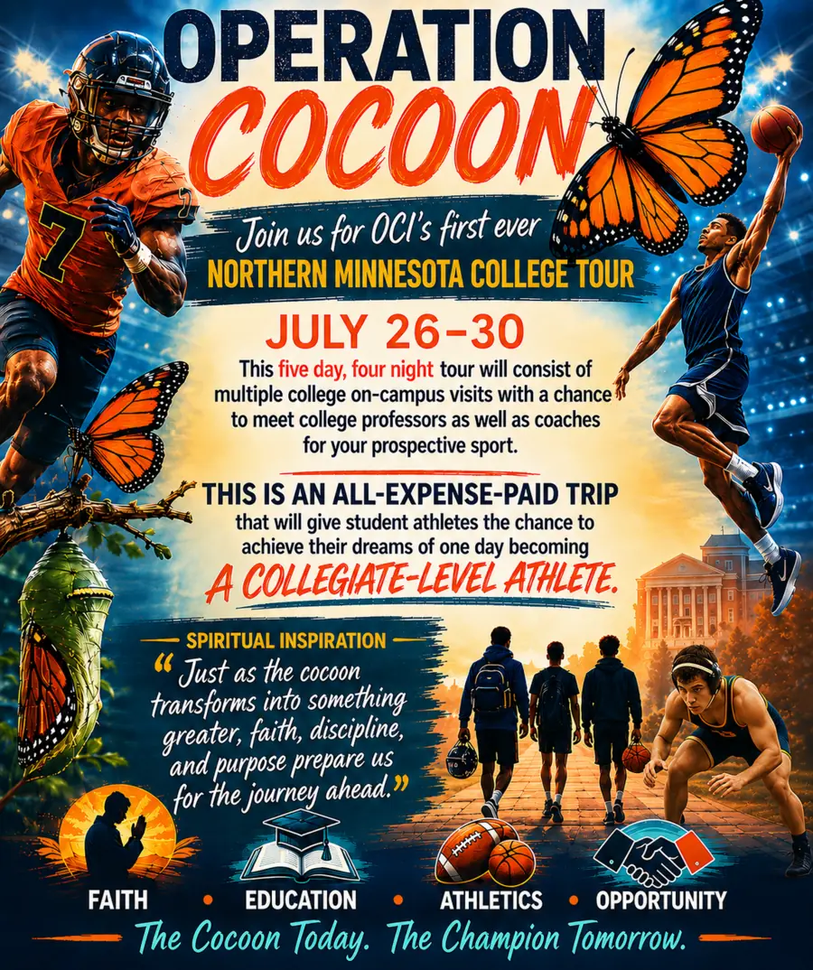 Original Operation Cocoon Northern Minnesota College Tour flyer.