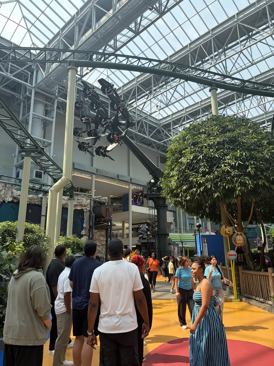 Students during a group experience at Mall of America.